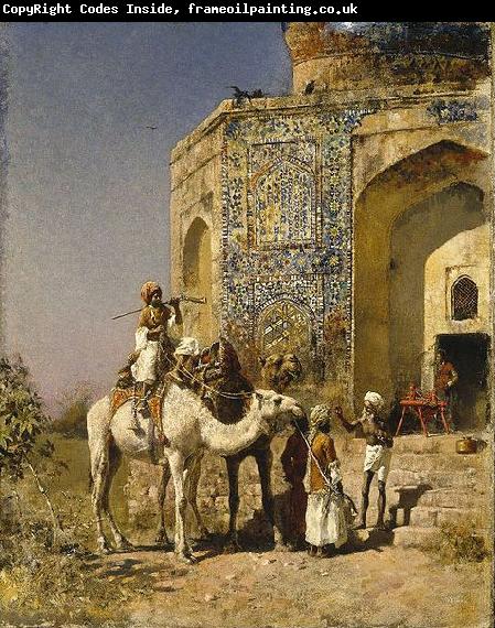 Edwin Lord Weeks The Old Blue-Tiled Mosque Outside of Delhi, India